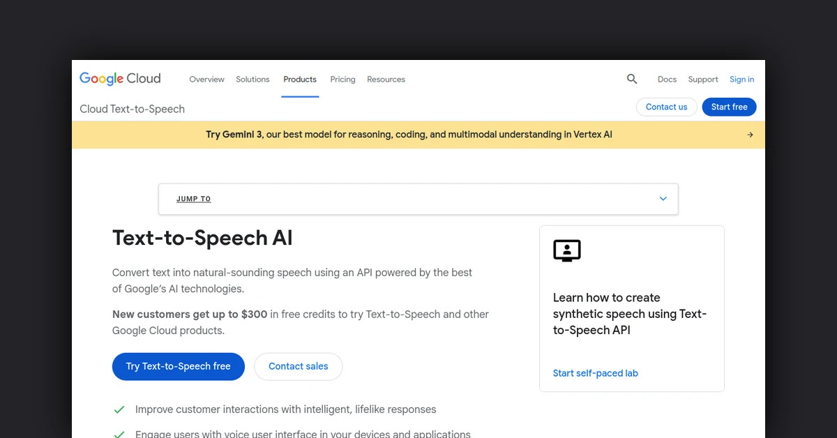 Google Text to Speech