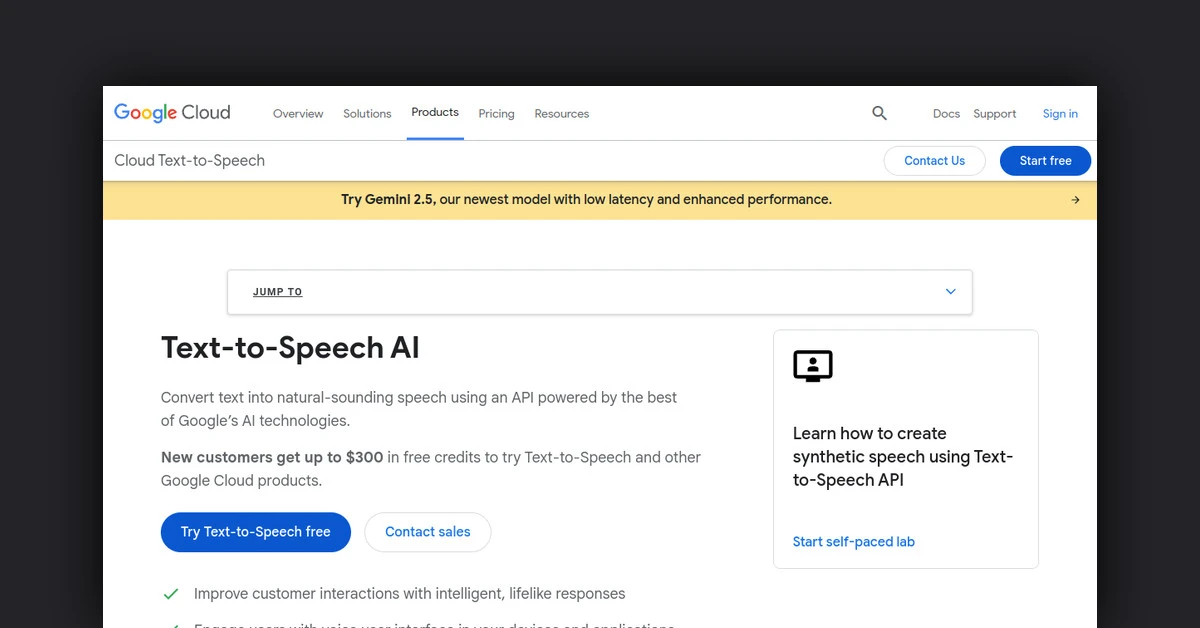 Google text to speech